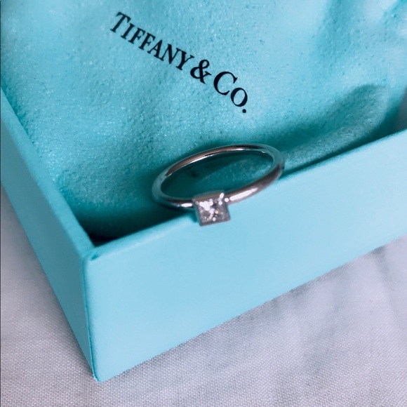 Tiffany & Co. Jewelry - Tiffany platinum diamond ring size 4.5